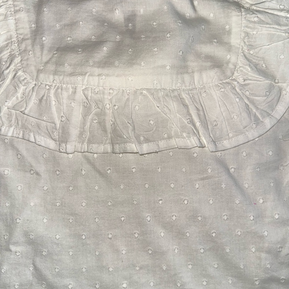 White Ruffled Kids Blouse - Picture 2 of 5